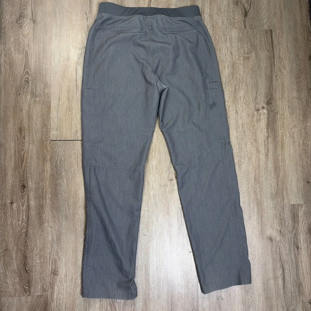 FIGS Axim Cargo Scrub Pants Mens Large Gray Straight Leg T2001 Medical